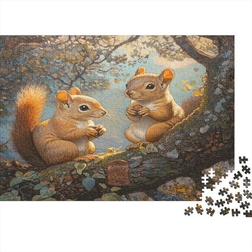 Gelbes Eichhörnchen 1000pcs (75x50cm) Schwer Puzzle Lernspiel Impossible Süße Tiere Herausforderung Spielzeug Für Erwachsene Kinder von kaiyun