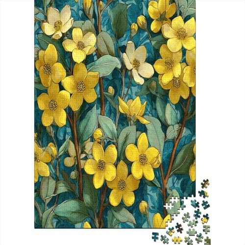 Gelbes Jasminmuster 70x50cm/1000pcs Puzzle, Lernspiel Impossible Herausforderungsspielzeug Für Erwachsene Teenager von kaiyun
