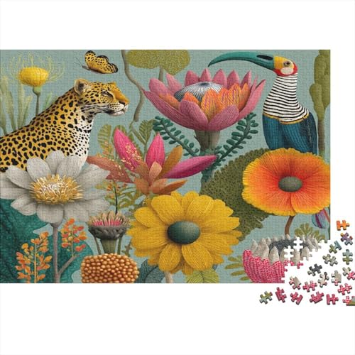 Gepard 1000pcs (75x50cm) Puzzles, Die Für Erwachsene Und Personen Ab 14 Jahren Geeignet Sind Tiere Blumen von kaiyun