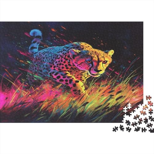 Gepard 1000pcs (75x50cm) Schwer Puzzle Lernspiel Impossible Dynamische Kunst Herausforderung Spielzeug Für Erwachsene Kinder von kaiyun