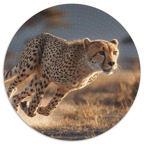 Gepard rennt auf afrikanischer Safari 1000pcs (67.5x67.5cm) Erwachsenenpuzzle - DIY-Puzzlespielzeug von kaiyun