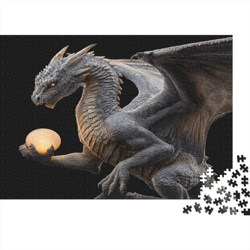 Giant Drache Holding A Glowing Ball 1000pcs (75x50cm) Puzzles, Die Für Erwachsene Und Personen Ab 14 Jahren Geeignet Sind von kaiyun