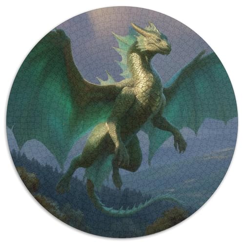 Giant Two Winged Pearlescent Green Drache1000 Teile: Unmögliches Puzzle Für Erwachsene, Spiele, Geschenke, Kinder, Herausforderungs1000pcs (67.5x67.5cm) von kaiyun