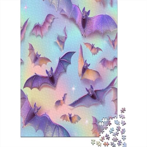 Glitzernde Flügel Fliegende Fledermaus1000 Teile: Unmögliches Puzzle Für Erwachsene, Spiele, Geschenke, Kinder, Herausforderungs70x50cm/1000pcs von kaiyun
