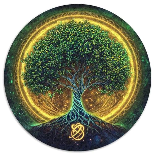 Glowing Lebensbaum Rätsel Für Erwachsene |Grüne und Blaue Lichter| 1000pcs (67.5x67.5cm) Puzzles Lernspiele Home Decor von kaiyun