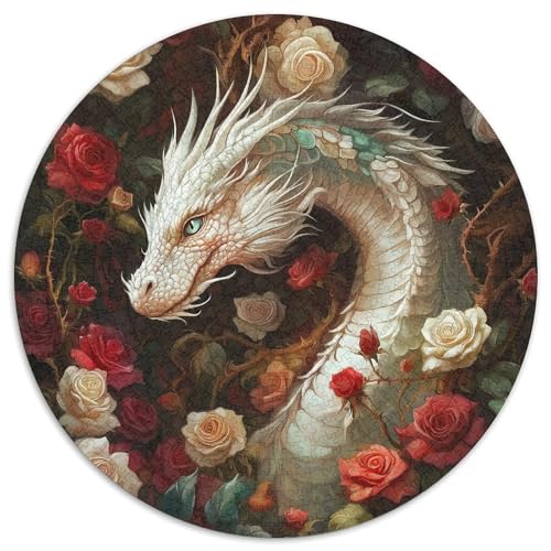 Glowing Weißer Drache 1000pcs (67.5x67.5cm) Schwer Puzzle Lernspiel Impossible Rose Herausforderung Spielzeug Für Erwachsene Kinder von kaiyun