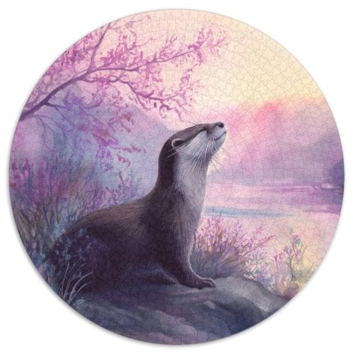 Glücklicher Otter Rätsel Für Erwachsene |Blumen in Bloom| Familienspaß-Puzzles 1000pcs (67.5x67.5cm) von kaiyun