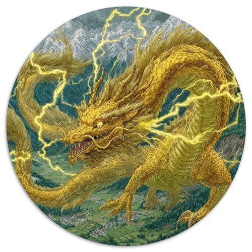 Golden Oriental Drache1000 Teile: Unmögliches Puzzle Für Erwachsene, Spiele, Geschenke, Kinder, Herausforderungs1000pcs (67.5x67.5cm) von kaiyun