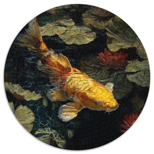 Goldener Koi 1000pcs (67.5x67.5cm) Schwer Puzzle Lernspiel Impossible Lotus Herausforderung Spielzeug Für Erwachsene Kinder von kaiyun