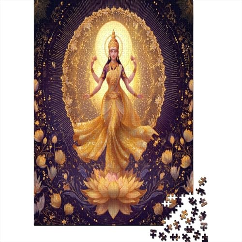 GoldenerLichtLotus1000Teile:UnmöglichesPuzzleFürErwachsene,Spiele,Geschenke,Kinder,Herausforderungs38x26cm/1000pcs von kaiyun