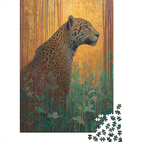 Goldenes Licht Jaguar1000 Teile: Unmögliches Puzzle Für Erwachsene, Spiele, Geschenke, Kinder, Herausforderungs38x26cm/1000pcs von kaiyun