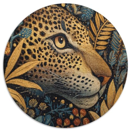 Goldoranger Sonnenunterganger Leopard im Dschungel 1000pcs (67.5x67.5cm) Schwer Puzzle Lernspiel Impossible Ölmalerei Herausforderung Spielzeug Für Erwachsene Kinder von kaiyun
