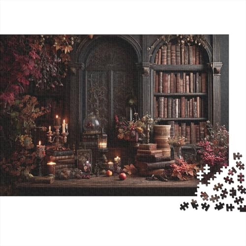 Gotische Bibliothek 1000pcs (75x50cm) Schwer Puzzle Lernspiel Impossible Herausforderung Spielzeug Für Erwachsene Kinder von kaiyun