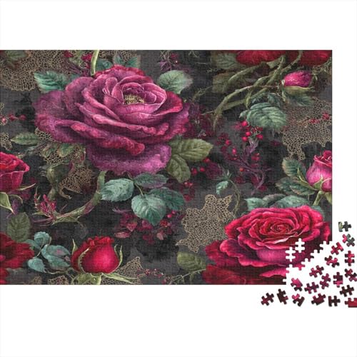 Gotische Rose 1000pcs (75x50cm) Puzzles, Die Für Erwachsene Und Personen Ab 14 Jahren Geeignet Sind von kaiyun
