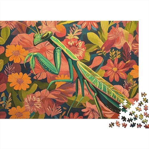 Gottesanbeterin 1000pcs (75x50cm) Schwer Puzzle Lernspiel Impossible Blumen Herausforderung Spielzeug Für Erwachsene Kinder von kaiyun