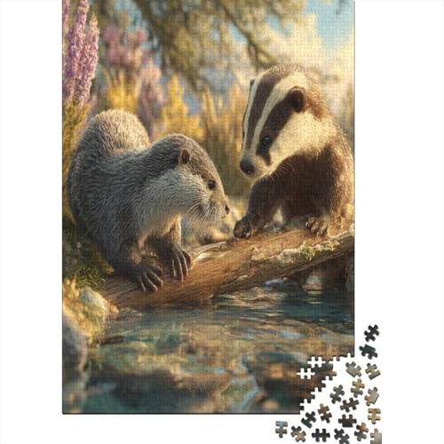 Grauer Otter und Brauner Dachs 38x26cm/1000pcs Erwachsenenpuzzle - DIY-Puzzlespielzeug Grauer Otter und Brauner Dachs 38x26cm/1000pcs Erwachsenenpuzzle - DIY-Puzzlespielzeug von kaiyun