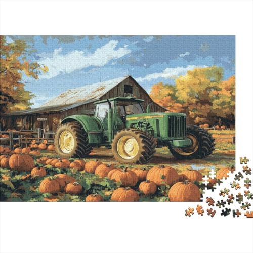 Green Traktor Rätsel Für Erwachsene |Rustic Herbst Scene| 1000pcs (75x50cm) Puzzles Lernspiele Home Decor von kaiyun