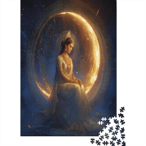 Halbmond-Thron Hindu-Göttin1000 Teile: Unmögliches Puzzle Für Erwachsene, Spiele, Geschenke, Kinder, Herausforderungs38x26cm/1000pcs von kaiyun