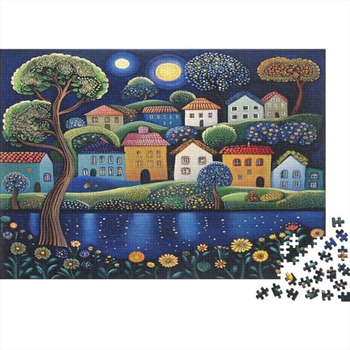 Haus am See 1000pcs (75x50cm) Puzzle, Lernspiel Impossible Cartoon-Stil Herausforderungsspielzeug Für Erwachsene Teenager von kaiyun