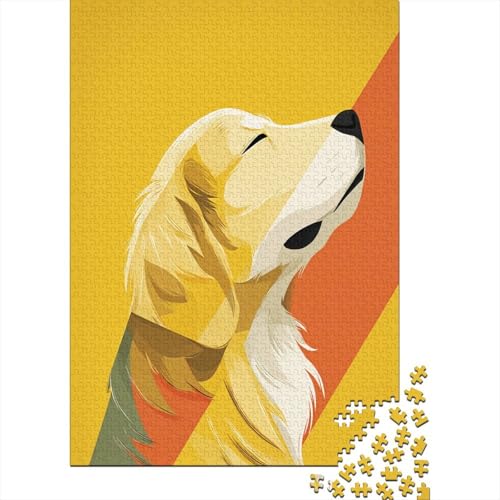 Hellbrauner Golden Retriever, Seitenansicht 70x50cm/1000pcs Puzzles, Die Für Erwachsene Und Personen Ab 14 Jahren Geeignet Sind von kaiyun