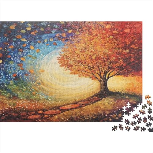 Herbst Colors 1000pcs (75x50cm) Puzzle, Lernspiel Impossible Symbole für Dankbarkeit Herausforderungsspielzeug Für Erwachsene Teenager von kaiyun