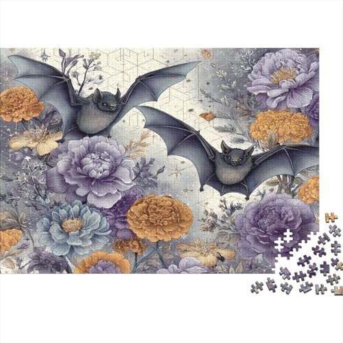 Herbstblumen,Kleine Schwarze Fledermaus,1000pcs (75x50cm),DIY-Puzzle Für Erwachsene von kaiyun