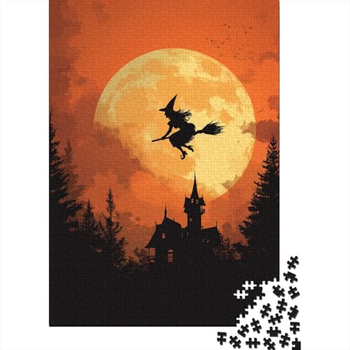 Hexe fliegt auf einem Besen vor Vollmond 70x50cm/1000pcs Puzzles, Die Für Erwachsene Und Personen Ab 14 Jahren Geeignet Sind Hexe fliegt auf einem Besen vor Vollmond 70x50cm/1000pcs Puzzles, Die Für Erwachsene Und Personen Ab 14 Jahren Geeignet Sind von kaiyun