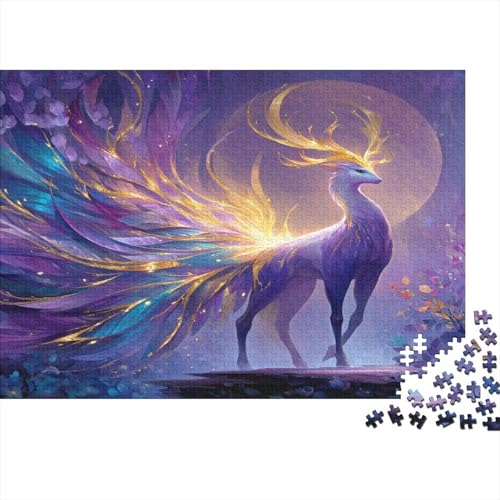 Hirsch 1000pcs (75x50cm) Puzzle, Lernspiel Impossible Mondfinsternis Herausforderungsspielzeug Für Erwachsene Teenager von kaiyun