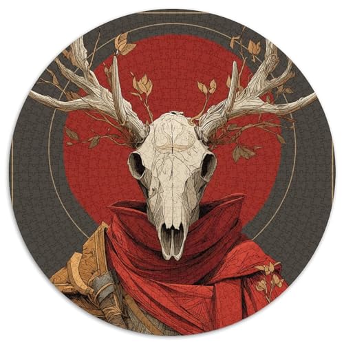 Hirsch Antler Totenkopf 1000pcs (67.5x67.5cm) Schwer Puzzle Lernspiel Impossible Herausforderung Spielzeug Für Erwachsene Kinder von kaiyun