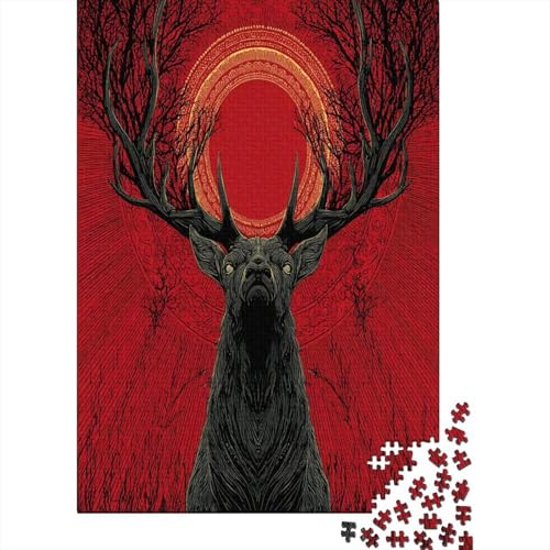 Hirsch Puzzle 1000 Teile Für Erwachsene, Lernspiele, Heimdekoration70x50cm/1000pcs von kaiyun