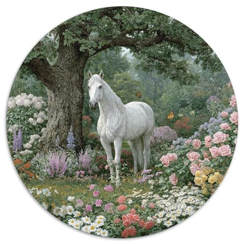Horse Schöner Garten Puzzle 1000 Teile Für Erwachsene, Lernspiele, Heimdekoration1000pcs (67.5x67.5cm) von kaiyun