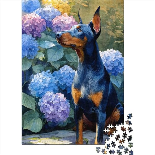 Hortensie Puzzle 1000 Teile, Lernspiel, Unmöglich Hund, Anspruchsvolles Spielzeug Für Erwachsene Und Kinder Ab 14 Jahren 70x50cm/1000pcs von kaiyun