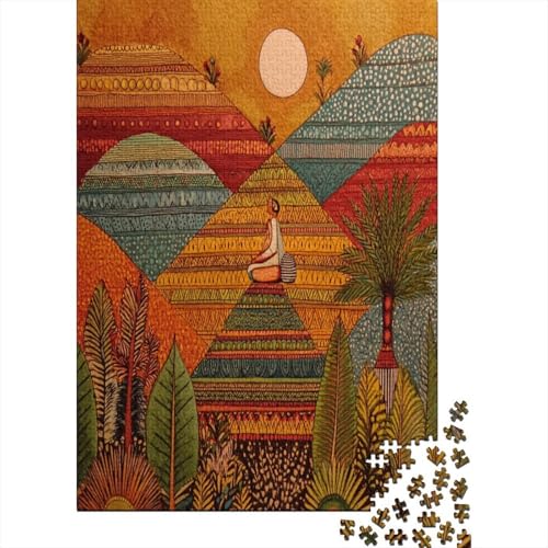 Hügellandschaft 38x26cm/1000pcs Schwer Puzzle Lernspiel Impossible Frau sitzt auf einem Plateau Herausforderung Spielzeug Für Erwachsene Kinder Hügellandschaft 38x26cm/1000pcs Schwer Puzzle Lernspiel Impossible Frau sitzt auf einem Plateau Herausforderung Spielzeug Für Erwachsene Kinder von kaiyun