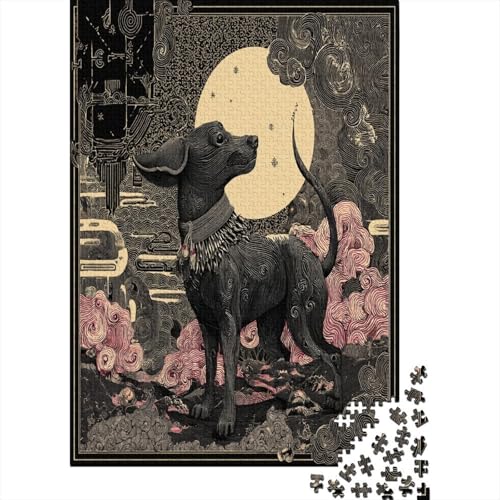 Hund, Gemusterte Nachhaltige Für Erwachsene Hochwertige Holzspielpuzzles 70x50cm/1000pcs von kaiyun