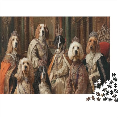 Hund Portraits 1000pcs (75x50cm) Erwachsenenpuzzle - Königliche Kostüme aus dem 19. Jahrhundert DIY-Puzzlespielzeug von kaiyun