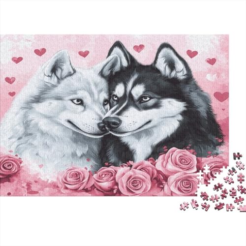 Husky 1000pcs (75x50cm) Schwer Puzzle Lernspiel Impossible Rose Herausforderung Spielzeug Für Erwachsene Kinder von kaiyun