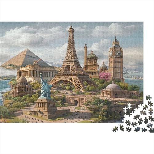 Iconic Wahrzeichen 1000pcs (75x50cm) Schwer Puzzle Lernspiel Impossible Pyramide Herausforderung Spielzeug Für Erwachsene Kinder von kaiyun