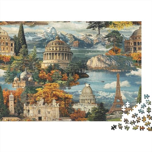 Iconic Wahrzeichens 1000pcs (75x50cm) Puzzles, Die Für Erwachsene Und Personen Ab 14 Jahren Geeignet Sind WaterFarbe Style von kaiyun