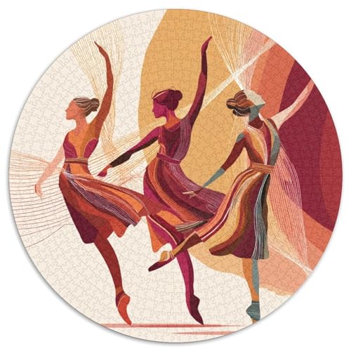 Illustration Einer Tänzerin mit schönen Linien 1000pcs (67.5x67.5cm) Erwachsenenpuzzle - DIY-Puzzlespielzeug von kaiyun