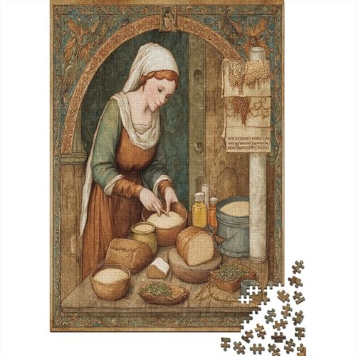 Illustrationen aus einem mittelalterlichen Kochbuch,Rätsel Für Erwachsene 38x26cm/1000pcs,Herausforderungsspiele Illustrationen aus einem mittelalterlichen Kochbuch,Rätsel Für Erwachsene 38x26cm/1000pcs,Herausforderungsspiele von kaiyun