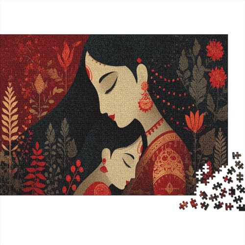 Indische Göttin 1000pcs (75x50cm) Puzzles, Die Für Erwachsene Und Personen Ab 14 Jahren Geeignet Sind Mutterliebe von kaiyun