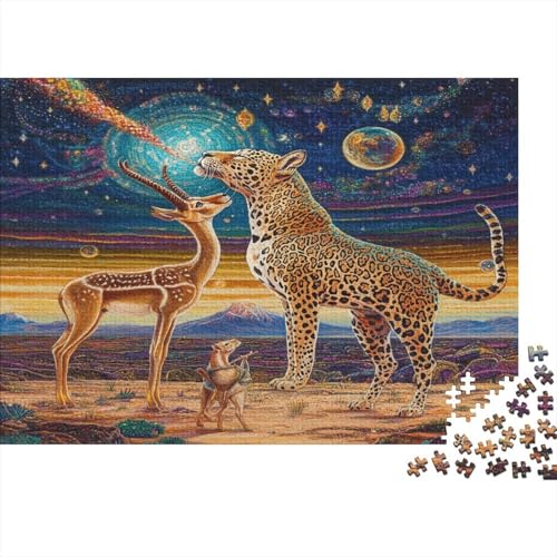 Jaguarritt 1000pcs (75x50cm) Puzzle, Lernspiel Impossible Gazelle Herausforderungsspielzeug Für Erwachsene Teenager von kaiyun