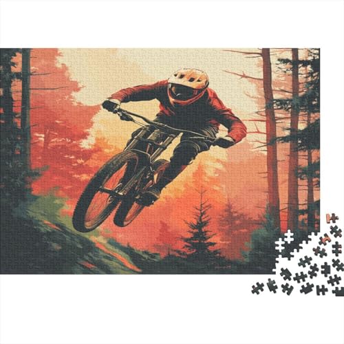 Jumping Mountainbiker Rätsel Für Erwachsene |Wald Rocks| 1000pcs (75x50cm) Puzzles Lernspiele Home Decor von kaiyun