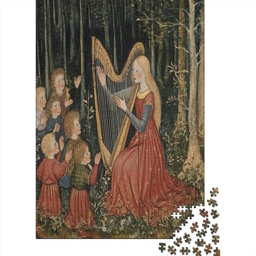 Junge Frau spielt Harfe für Kinder Puzzle 1000 Teile, Lernspiel, Unmöglich Mittelalterlicher Stil, Anspruchsvolles Spielzeug Für Erwachsene Und Kinder Ab 14 Jahren 70x50cm/1000pcs Junge Frau spielt Harfe für Kinder Puzzle 1000 Teile, Lernspiel, Unmöglich Mittelalterlicher Stil, Anspruchsvolles Spielzeug Für Erwachsene Und Kinder Ab 14 Jahren 70x50cm/1000pcs von kaiyun