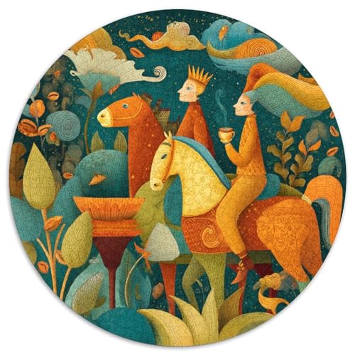 Junger Mann reitet mit Krone auf dem Kopf 1000pcs (67.5x67.5cm) Schwer Puzzle Lernspiel Impossible Herausforderung Spielzeug Für Erwachsene Kinder von kaiyun