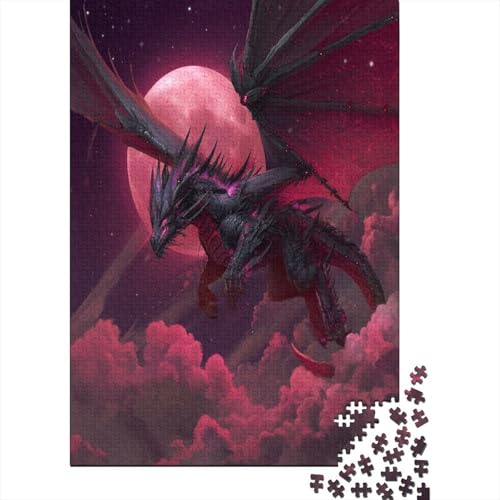 Karmesinroter Mond Black Drache with Red EyesPuzzle 1000 Teile Für Erwachsene, Lernspiele38x26cm/1000pcs Karmesinroter Mond Black Drache with Red EyesPuzzle 1000 Teile Für Erwachsene, Lernspiele38x26cm/1000pcs von kaiyun