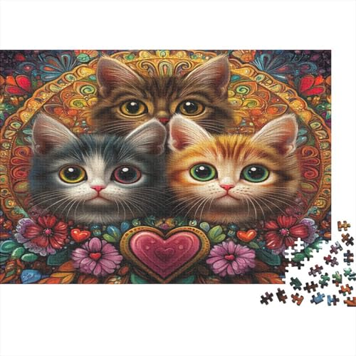 Katze 1000pcs (75x50cm) Puzzles, Die Für Erwachsene Und Personen Ab 14 Jahren Geeignet Sind Blumen Mandala von kaiyun