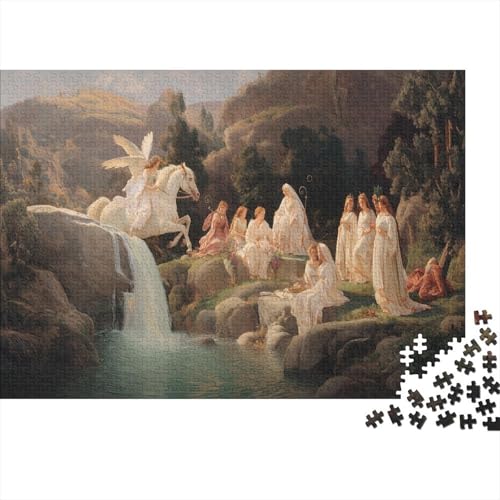 Klassische griechische Szene 1000pcs (75x50cm) Puzzle, Lernspiel Impossible Göttin im wallenden weißen Gewand Herausforderungsspielzeug Für Erwachsene Teenager von kaiyun