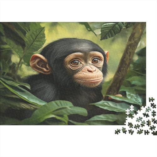 Kleiner Orang-Utan im Dschungel,Rätsel Für Erwachsene 1000pcs (75x50cm),Herausforderungsspiele Blatt von kaiyun