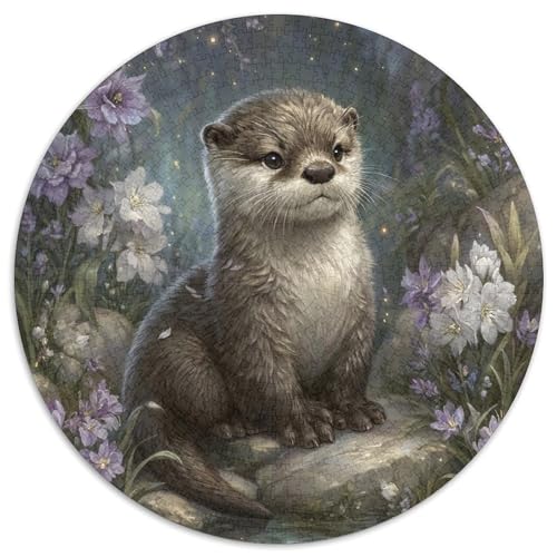 Kleiner Otter, Wildblumen 1000pcs (67.5x67.5cm) Erwachsenenpuzzle - DIY-Puzzlespielzeug von kaiyun